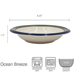 Ocean Breeze Set of 4 Rim Soup Bowls