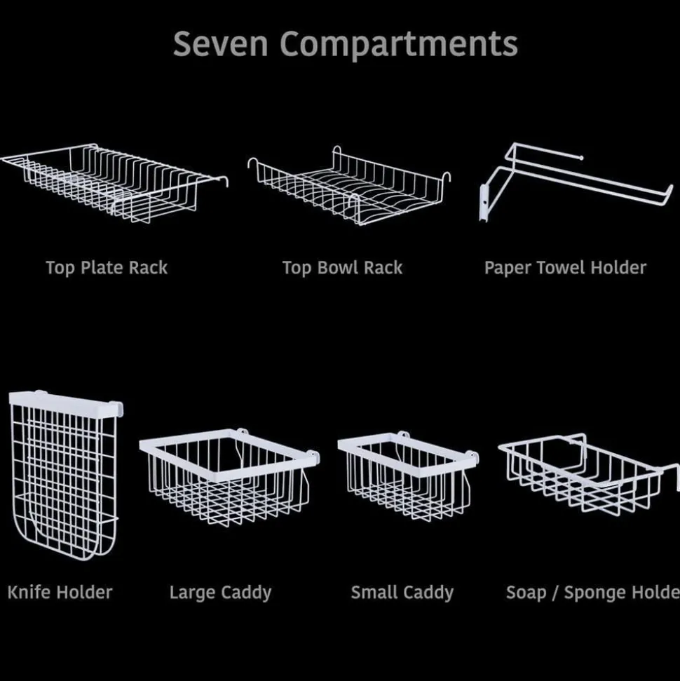 Over the Sink 2 Tier Expandable Organizer Dish Drying Rack