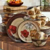 Painted Poppies 32 Piece Dinnerware Set, Service for 8