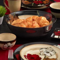 Painted Poppies Oversized Serving Bowl
