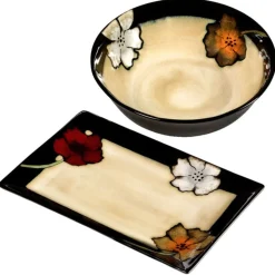 Painted Poppies Service for 8 with Serveware