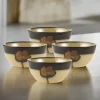 Painted Poppies Set of 4 Soup Cereal Bowls