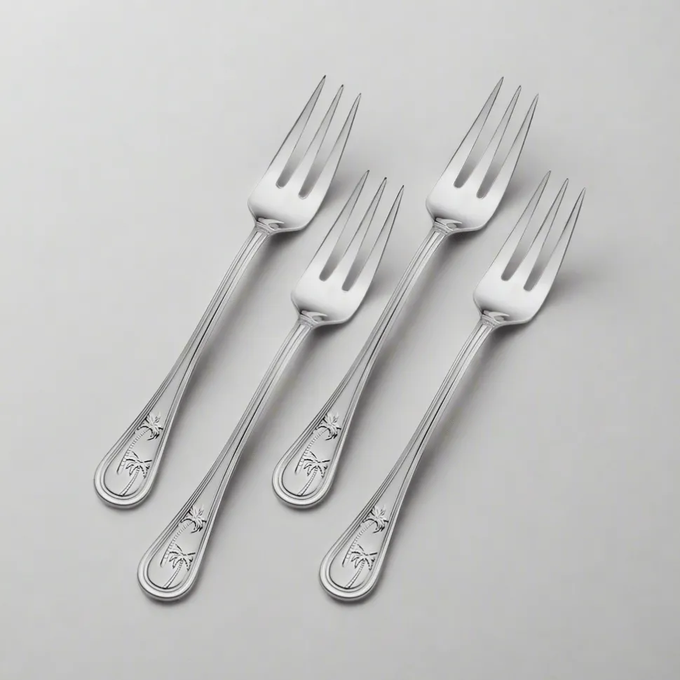 Palm Breeze Set of 4 Appetizer Forks