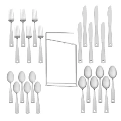 Piccadilly 24 Piece Flatware Set with Caddy, Service for 6