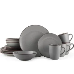 Pierce Gray 16 Piece Dinnerware Set, Service for 4