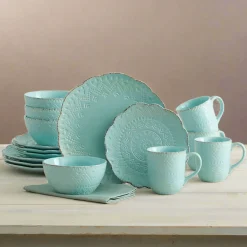 Remembrance Teal Dinnerware Set