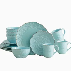 Remembrance Teal Dinnerware Set