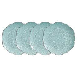 Remembrance Teal Set of 4 Salad Plates