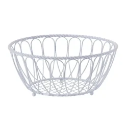 Rope Fruit and Bread Basket White