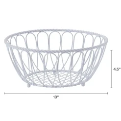 Rope Fruit and Bread Basket White