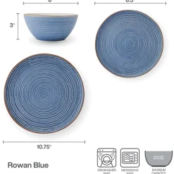 Rowan Blue 12 Piece Set, Service for 4