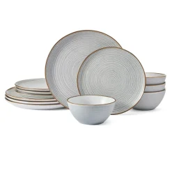 Rowan Gray Service 12 Piece Set, Service for 4