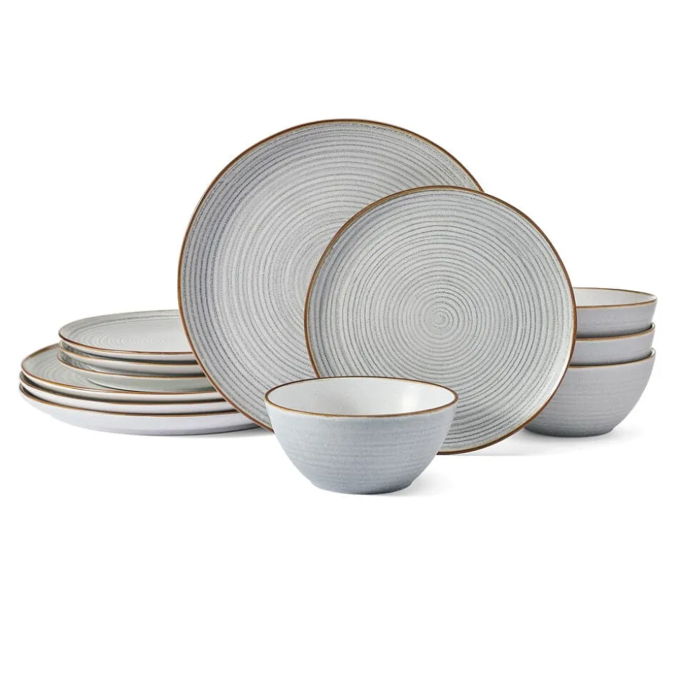 Rowan Gray Service 12 Piece Set, Service for 4