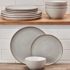 Rowan Gray Service 12 Piece Set, Service for 4