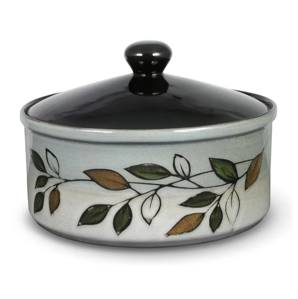 Rustic Leaves Covered Casserole