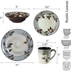 Rustic Leaves Dinnerware Set