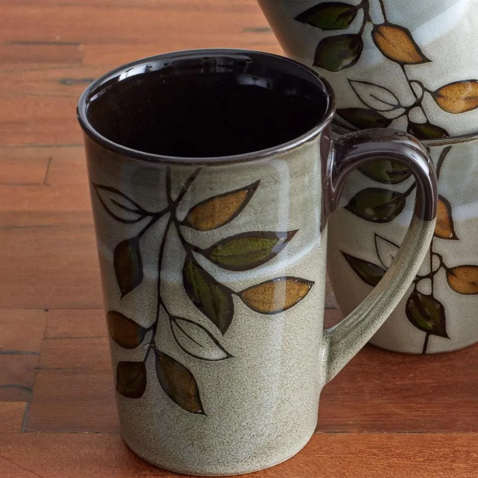 Rustic Leaves Latte Mug