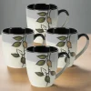 Rustic Leaves Set of 4 Mugs