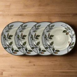 Rustic Leaves Set of 4 Salad Plates