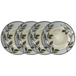 Rustic Leaves Set of 4 Salad Plates