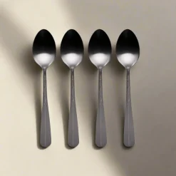 Sable Black Set of 4 Mini Coffee Spoons