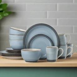 Sadie Blue 16 Piece Dinnerware Set, Service for 4