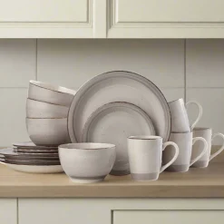 Sadie Cream 16 Piece Dinnerware Set, Service for 4
