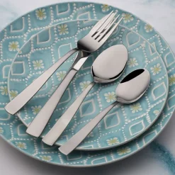 Satin Danford 24 Piece Flatware Set with Wire Caddy, Service for 6