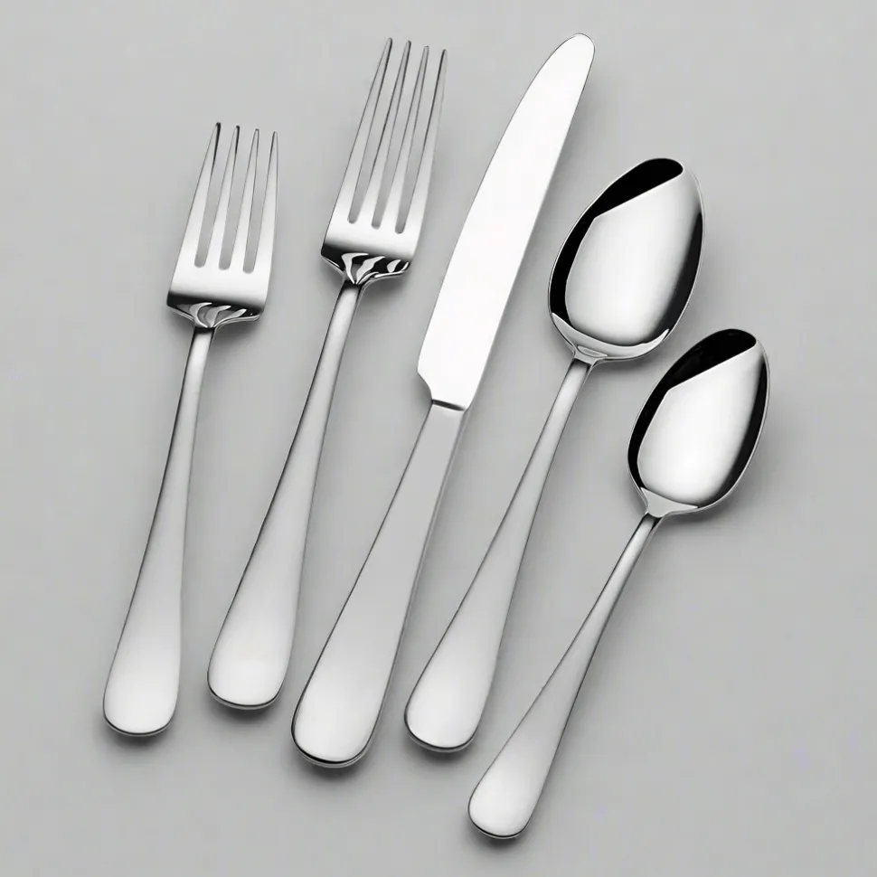 Satin Symmetry 45 Piece Flatware Set, Service for 8