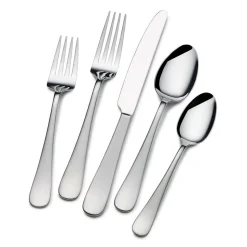 Satin Symmetry 45 Piece Flatware Set, Service for 8