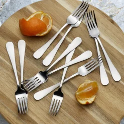Satin Symmetry Set of 10 Dinner Forks