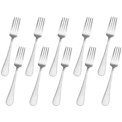 Satin Symmetry Set of 10 Dinner Forks
