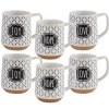 Sentiment Lattice Set of 6 Mugs, Assorted