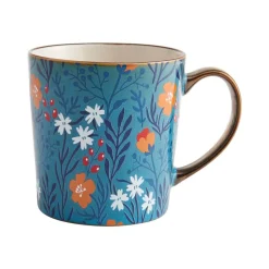 Sentiment Mugs Floral Blue Mug