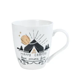 Sentiment Mugs Happy Campers Metallic Accent Mug