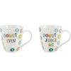 Sentiment Mugs Set of 2 Donut Mugs