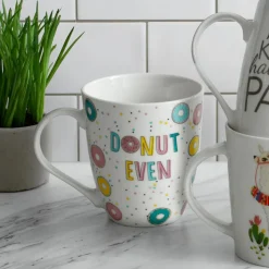Sentiment Mugs Set of 2 Donut Mugs