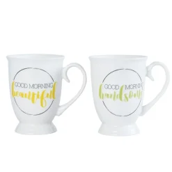 Sentiment Mugs Set of 2 Good Morning Mugs