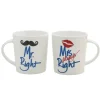 Sentiment Mugs Set of 2 Mr and Mrs Right Mugs