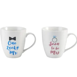 Sentiment Mugs Set of 2 Mr and Mrs Mugs