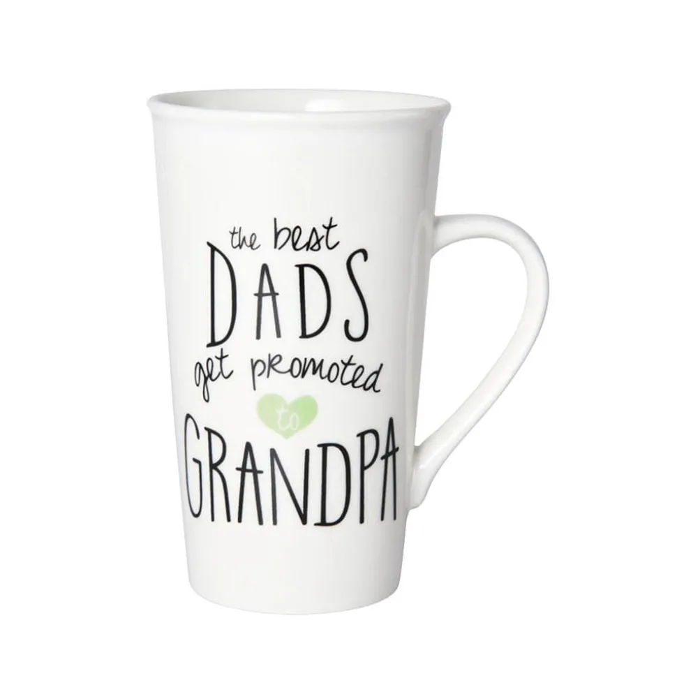 Sentiment Mugs The Best Dads Get Promoted To Grandpa Latte Mug