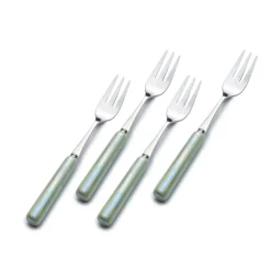 Serenity Ceramic Handle Set of 4 Appetizer Forks