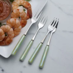 Serenity Ceramic Handle Set of 4 Appetizer Forks