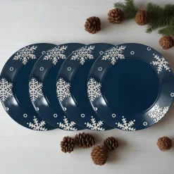 Snow Flurry Set of 4 Dinner Plates