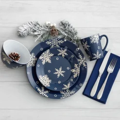 Snow Flurry Set of 4 Dinner Plates