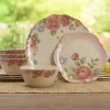 Tea Rose Outdoor Melamine Dinnerware Set