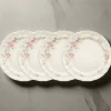 Tea Rose Set of 4 Dinner Plates