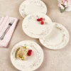 Tea Rose Set of 4 Luncheon Plates