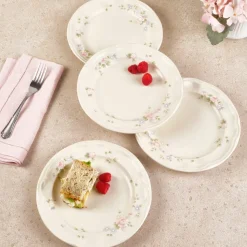 Tea Rose Set of 4 Luncheon Plates
