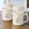 Tea Rose Set of 4 Mugs
